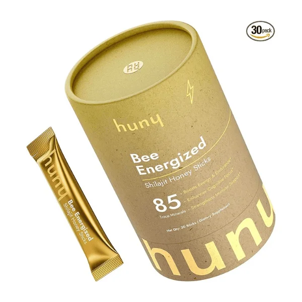 HUNY Bee Energized con palitos de miel Shilajit